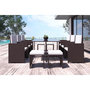 Voir la diapositive 5 : CONCEPT USINE Salon de jardin encastrable Marron-Blanc 10 places FLORIDA