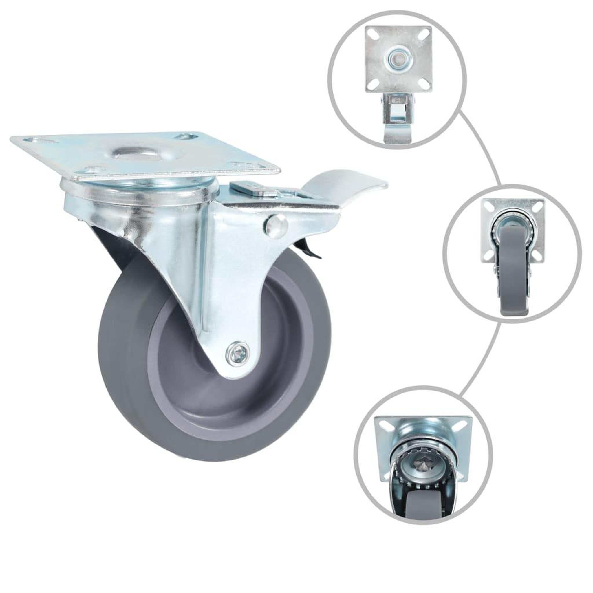 Voir la diapositive 2 : VIDAXL 16 pcs Roulettes pivotantes 75 mm