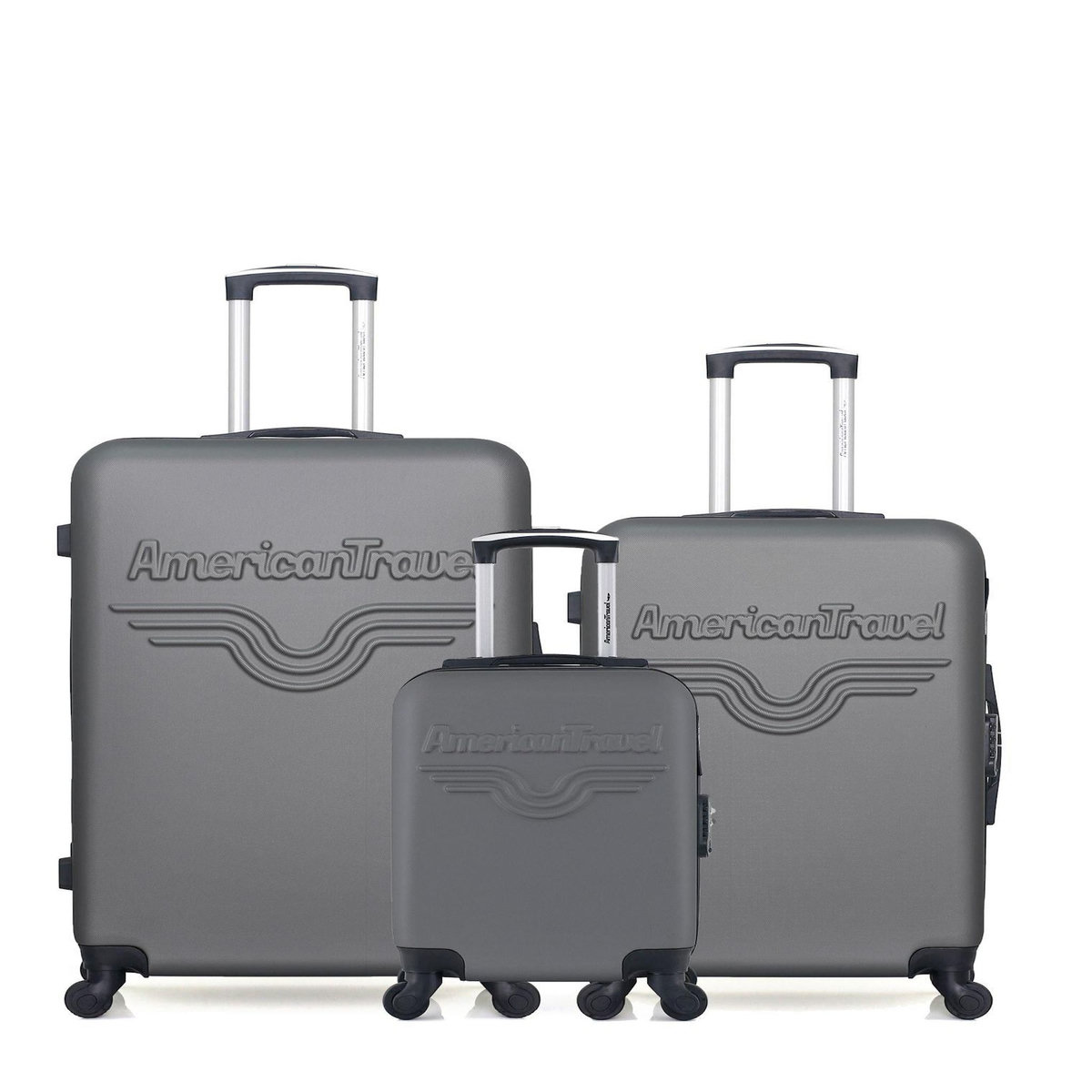 AMERICAN TRAVEL AMERICAN TRAVEL - LOT DE 3 - Valises grand format, weekend et cabine XXS CHELSEA