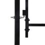 Voir la diapositive 3 : VIDAXL Portillon simple porte avec dessus a pointe Acier 1x2 m Noir