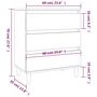 Voir la diapositive 6 : VIDAXL Buffet Gris beton 60x35x70 cm Bois d'ingenierie