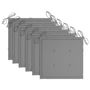 Voir la diapositive 5 : VIDAXL Chaises de jardin lot de 6 et coussins gris Bois de teck massif