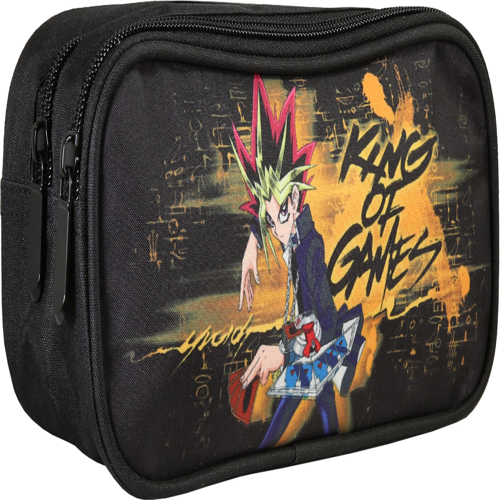 Voir la diapositive 2 : Bagtrotter YU-GI-OH - Trousse scolaire double compartiment - KING OF GAME noir - Enfant
