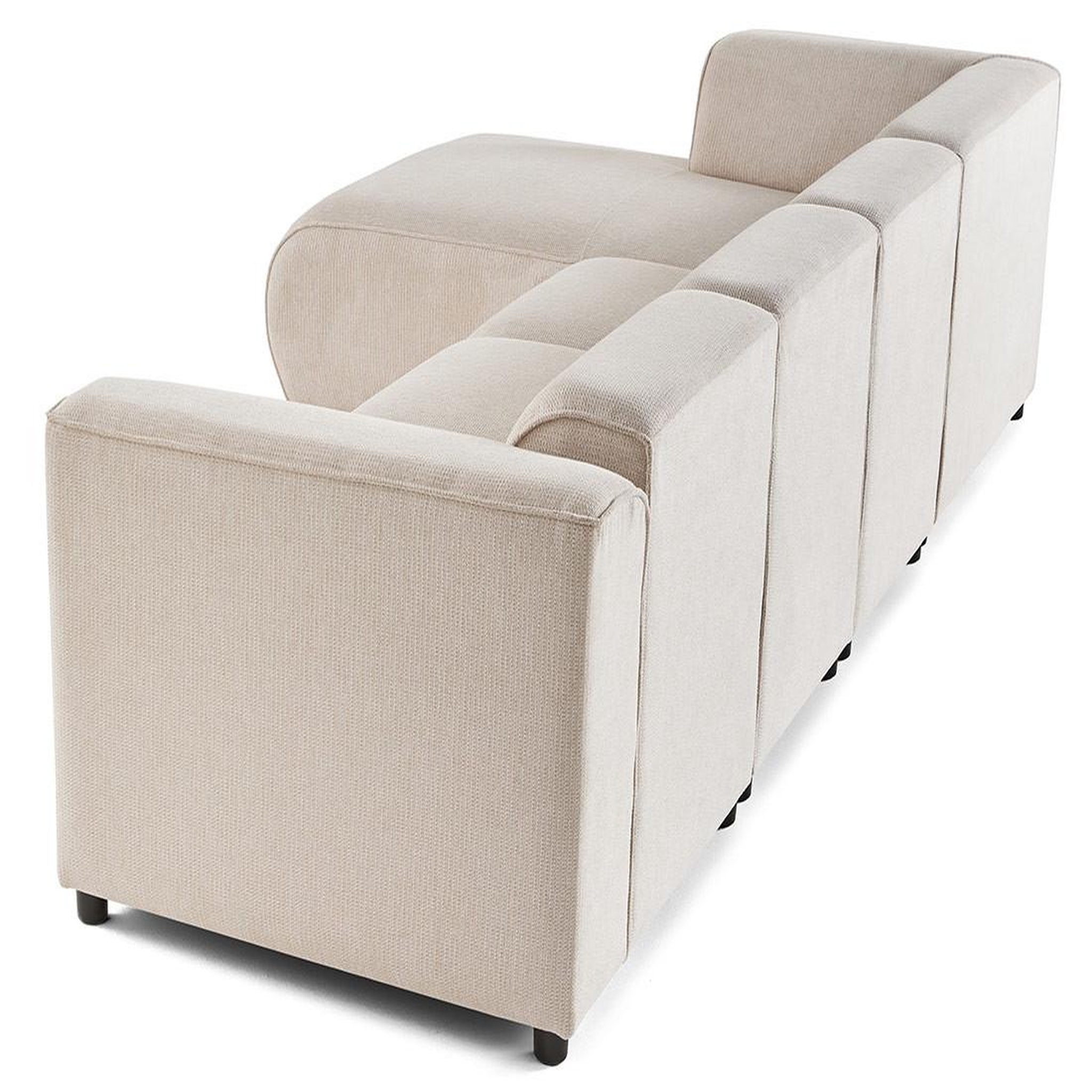 Voir la diapositive 6 : LISA DESIGN Suaro - canapé modulable d'angle gauche 5 places en tissu texturé
