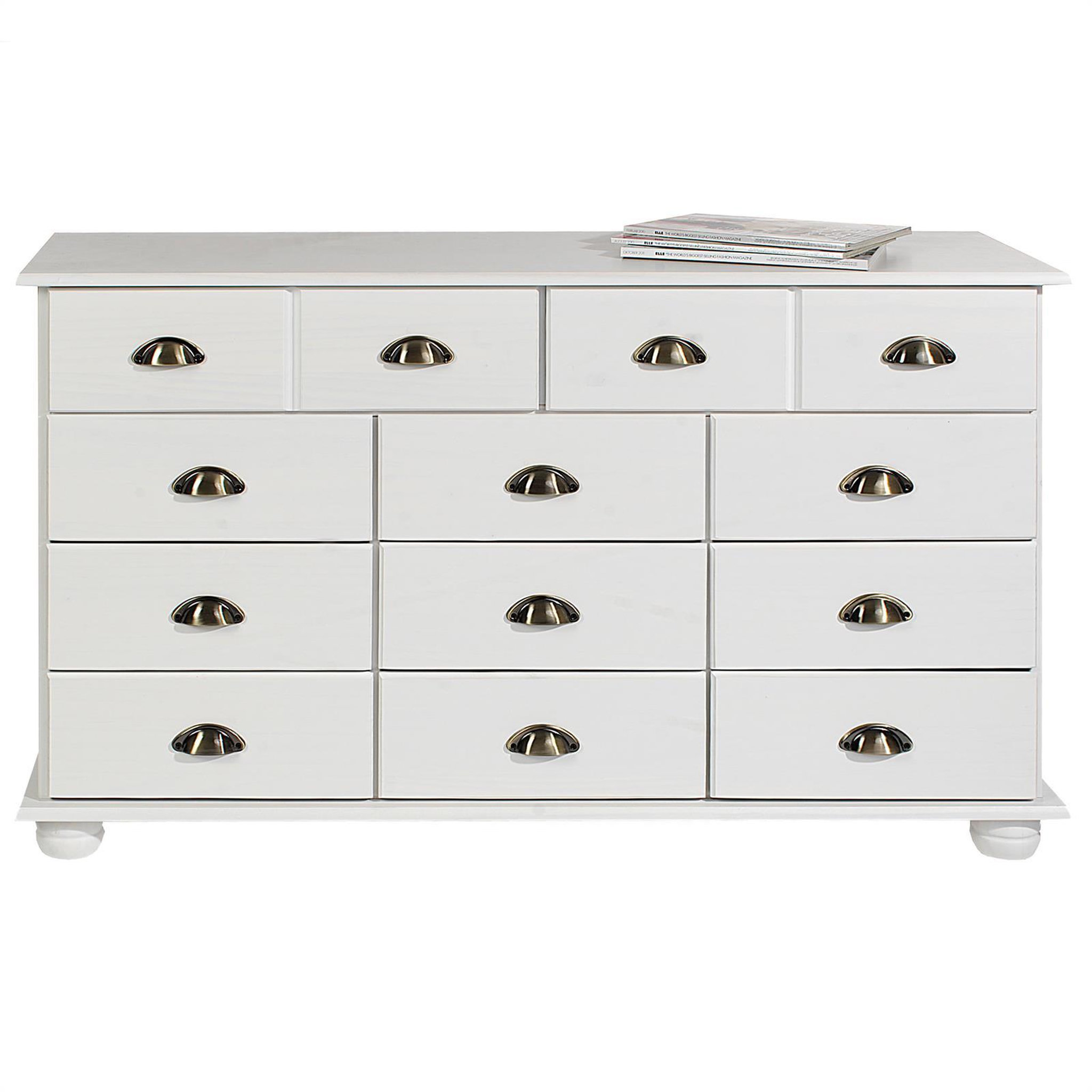 Voir la diapositive 1 : IDIMEX Commode apothicaire COLMAR en pin massif, 11 tiroirs