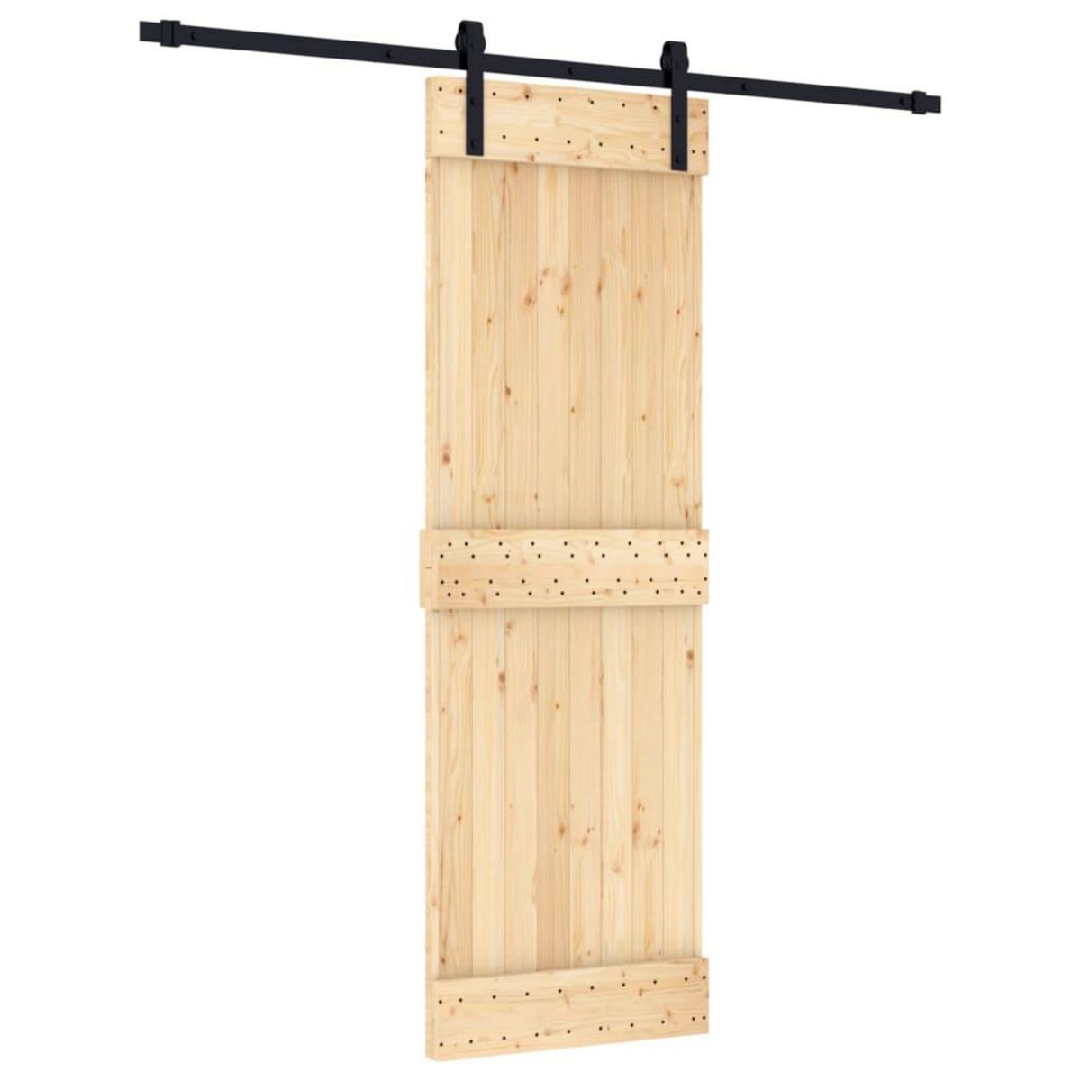 VIDAXL Porte coulissante et kit de quincaillerie 70x210 cm pin massif