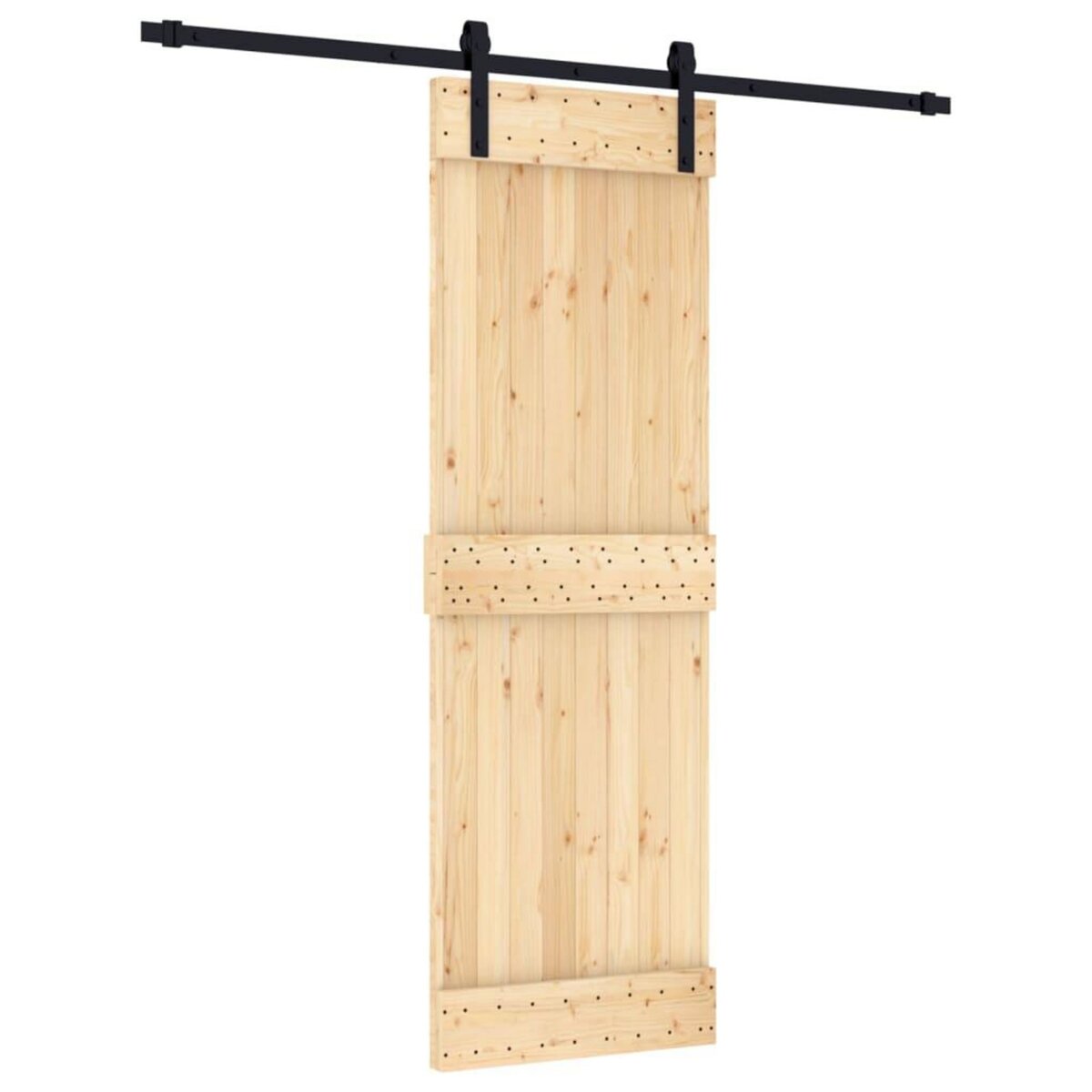 VIDAXL Porte coulissante et kit de quincaillerie 70x210 cm pin massif