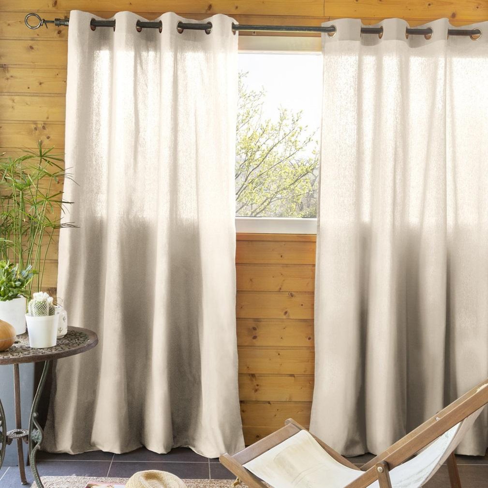 Voir la diapositive 3 : Eden Rideau en coton kala design et moderne