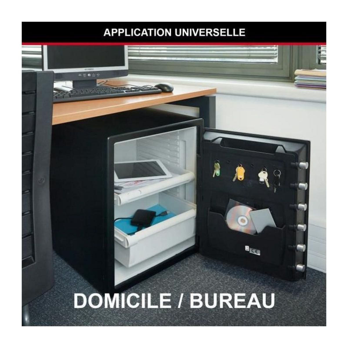 Master lock Coffre-fort [Ignifuge et Etanche] [XXL 56,6L] [combinaison électronique] - LFW205FYC