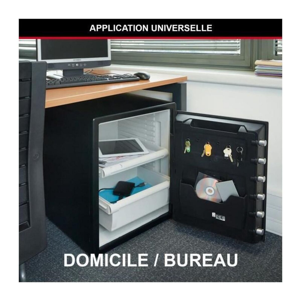 Master lock Coffre-fort [Ignifuge et Etanche] [XXL 56,6L] [combinaison électronique] - LFW205FYC