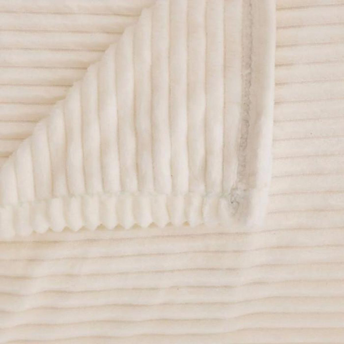 ATMOSPHERA Plaid en Velours Côtelé  Arum  220x240cm Ivoire