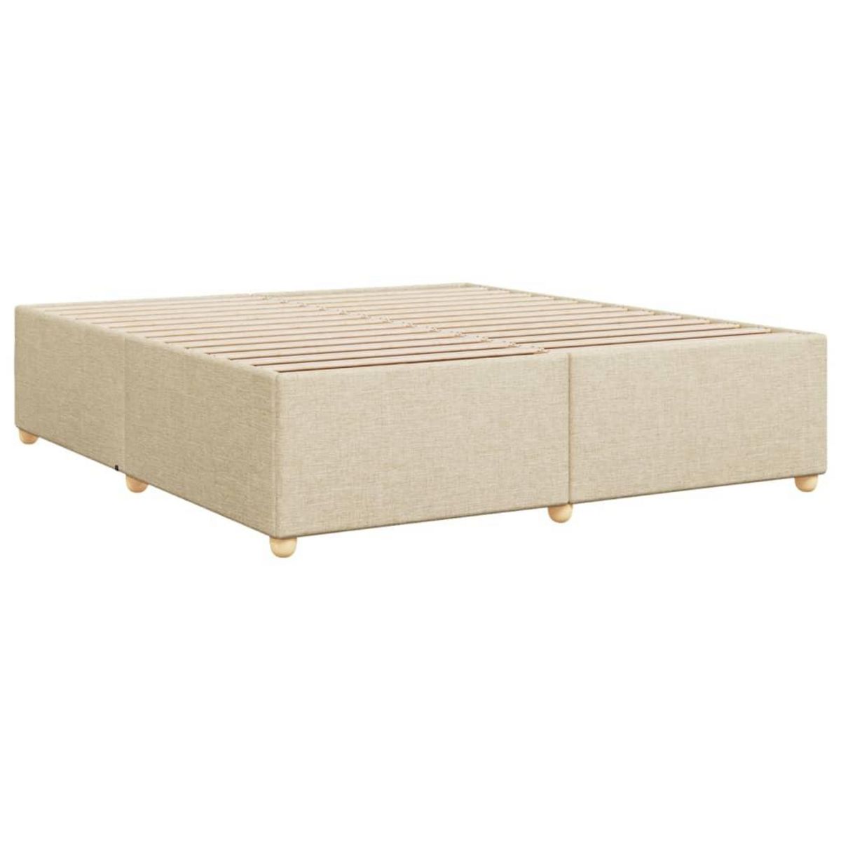 VIDAXL Cadre de lit sans matelas creme 180x200 cm tissu