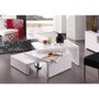 Habitat et Jardin Table basse design  Elysa  - 80 x 59 x 37,5 cm - Blanc laqué