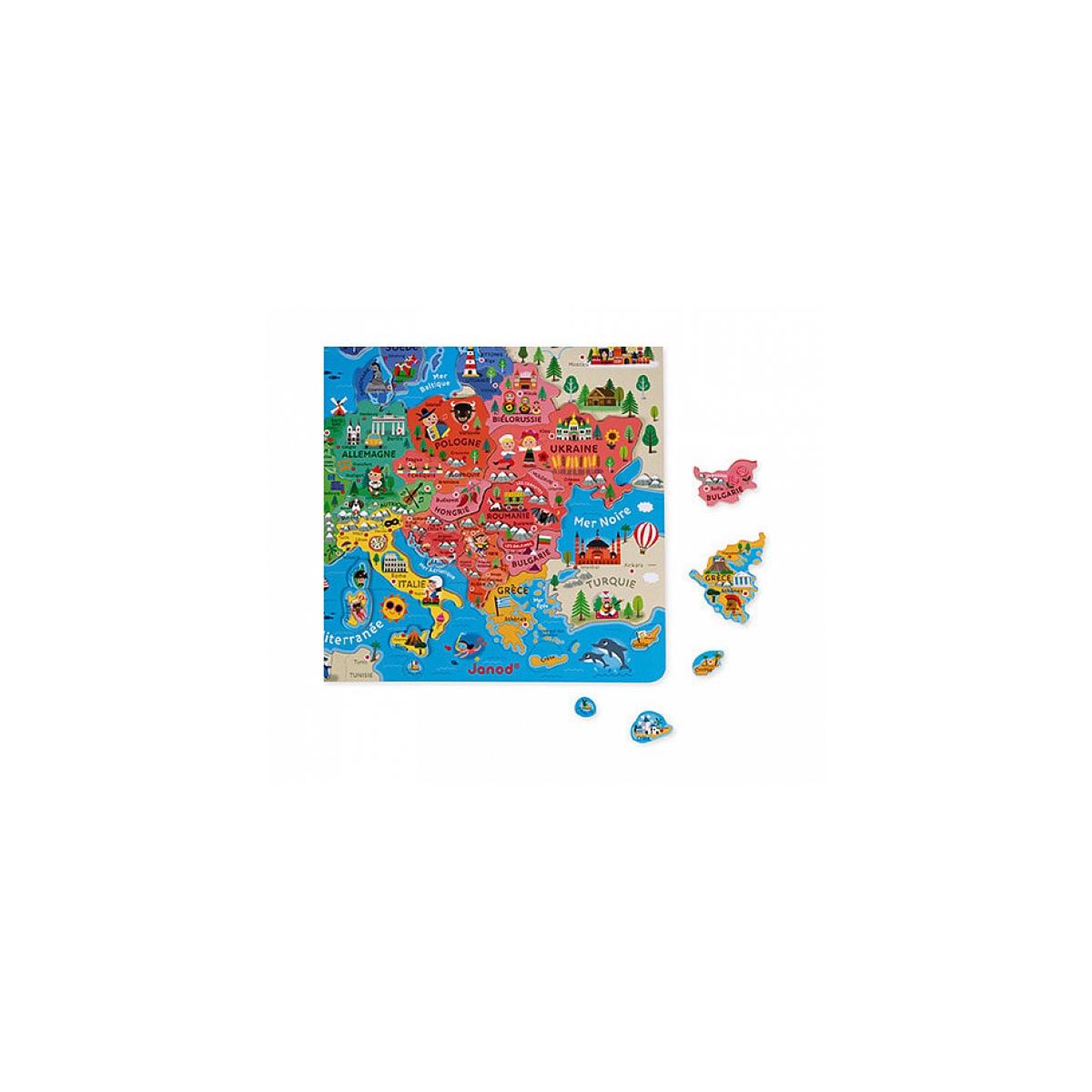 Juratoys-Janod puzzle carte europe magnetique