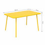 Voir la diapositive 3 : CONCEPT USINE Table de jardin 4 à 6 places 120cm jaune BERGAME