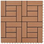 VIDAXL Carreaux de terrasse 30x30 cm 11 pcs Marron WPC 1 m2