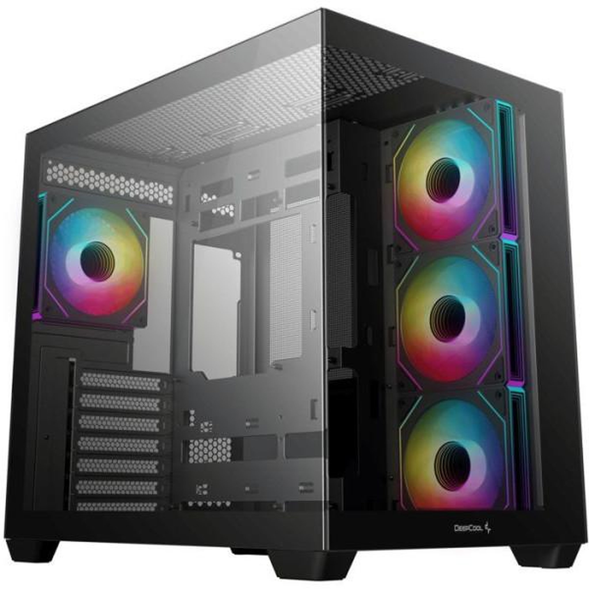 Deepcool Boitier PC - DEEPCOOL - R-CG530-BKADA4-G-1 - Mini tour - Format Mini-ITX / Micro-ATX / ATX & Micro-ATX - 4 ventilateurs ARGB - N