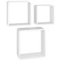Voir la diapositive 2 : VIDAXL Etageres murales sous forme de cube 3 pcs Blanc MDF