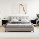 VIDAXL Tables de chevet 2 pcs noir 40x35x50 cm bois d'ingénierie