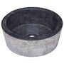 Voir la diapositive 2 : VIDAXL Lavabo Noir Ø40x15 cm Marbre