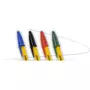 BIC Lot de 4 stylos bille pointe fine bleu/noir/rouge/vert CRISTAL ORIGINAL