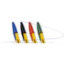 BIC Lot de 4 stylos bille pointe fine bleu/noir/rouge/vert CRISTAL ORIGINAL