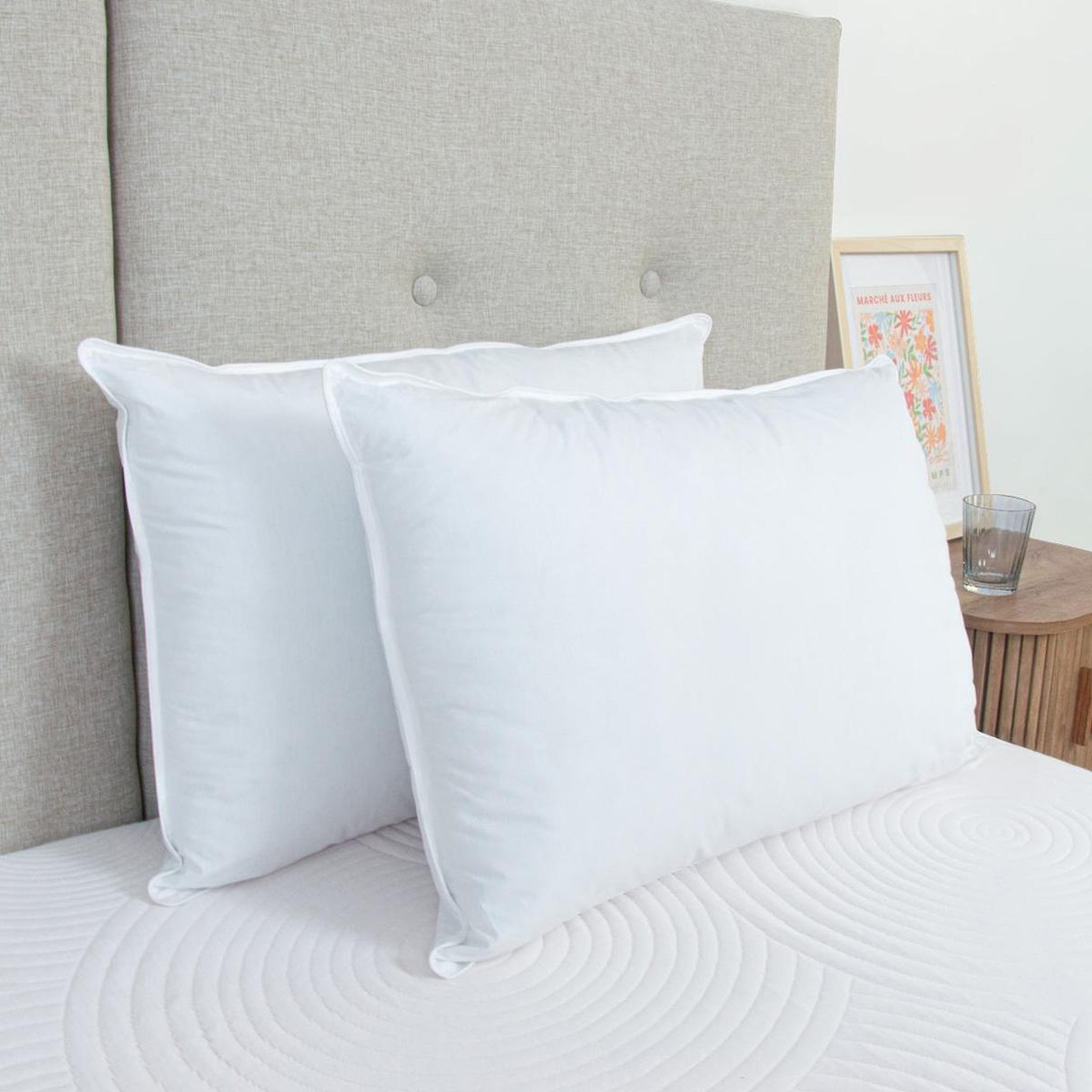 Voir la diapositive 6 : BELLECOUR Bellecour literie | lot de 2 oreillers alaska | fibres creuses polyester