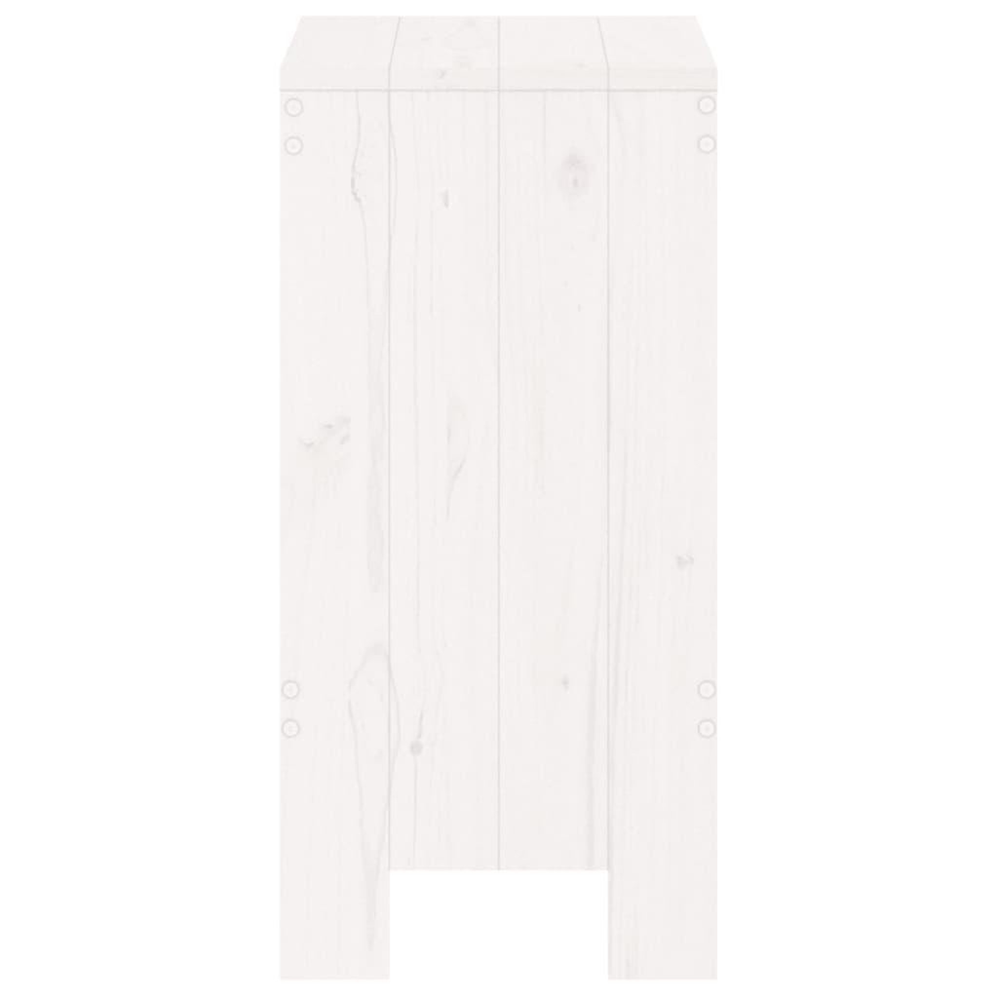 Voir la diapositive 5 : VIDAXL Tabourets de bar lot de 2 blanc 40x36x75 cm bois massif de pin
