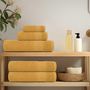 Voir la diapositive 3 : VIDAXL Serviettes de visage 2 pcs doré 30x30 cm 360 g m² 100% coton