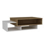 Voir la diapositive 1 : TOILINUX Table basse design scandinave Taby - L. 105 x H. 32 cm - Marron noix