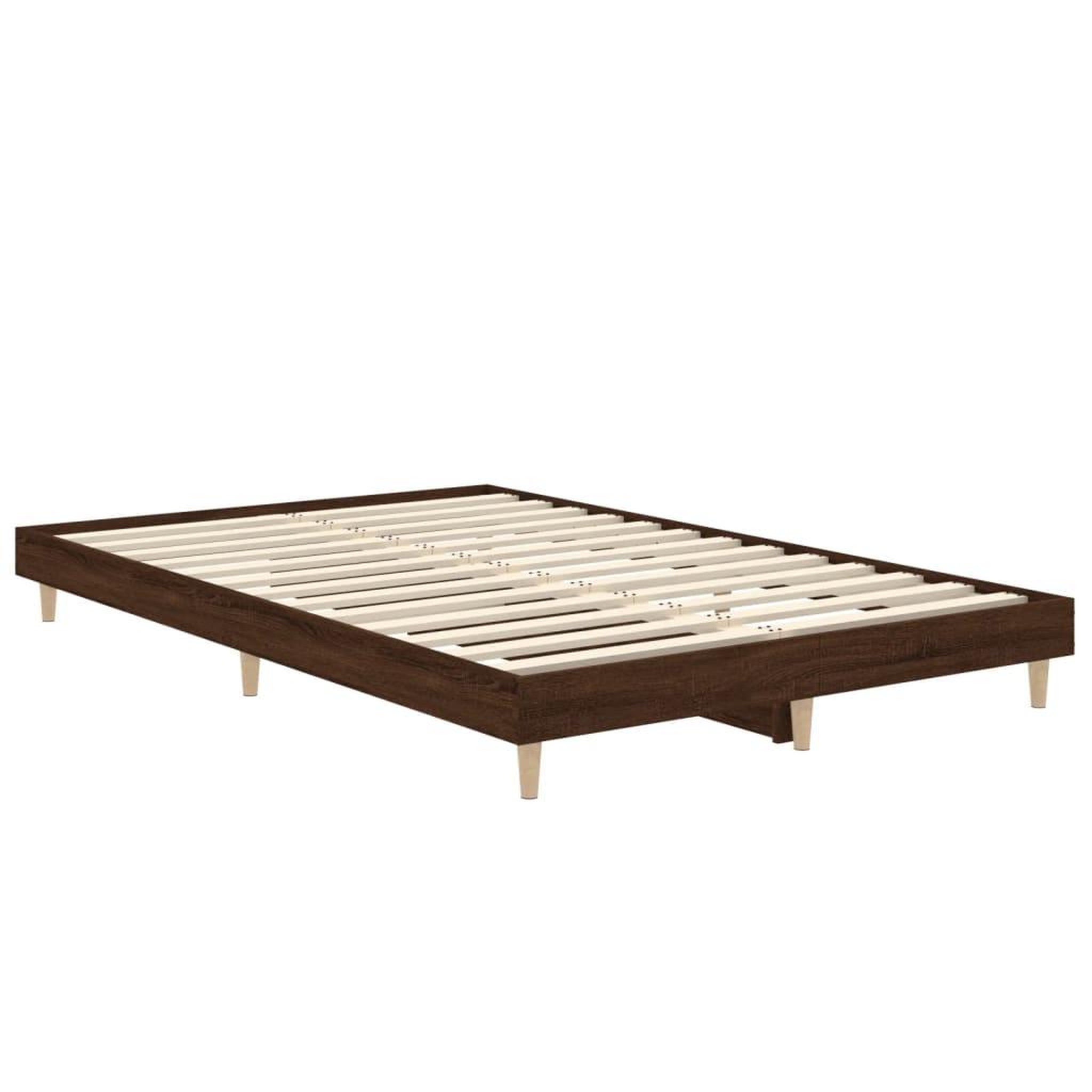 Voir la diapositive 5 : VIDAXL Cadre de lit sans matelas chene marron 120x190 cm