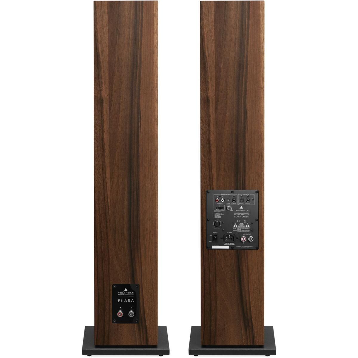 Triangle Enceinte colonne ELARA LN05A Chataignier x2