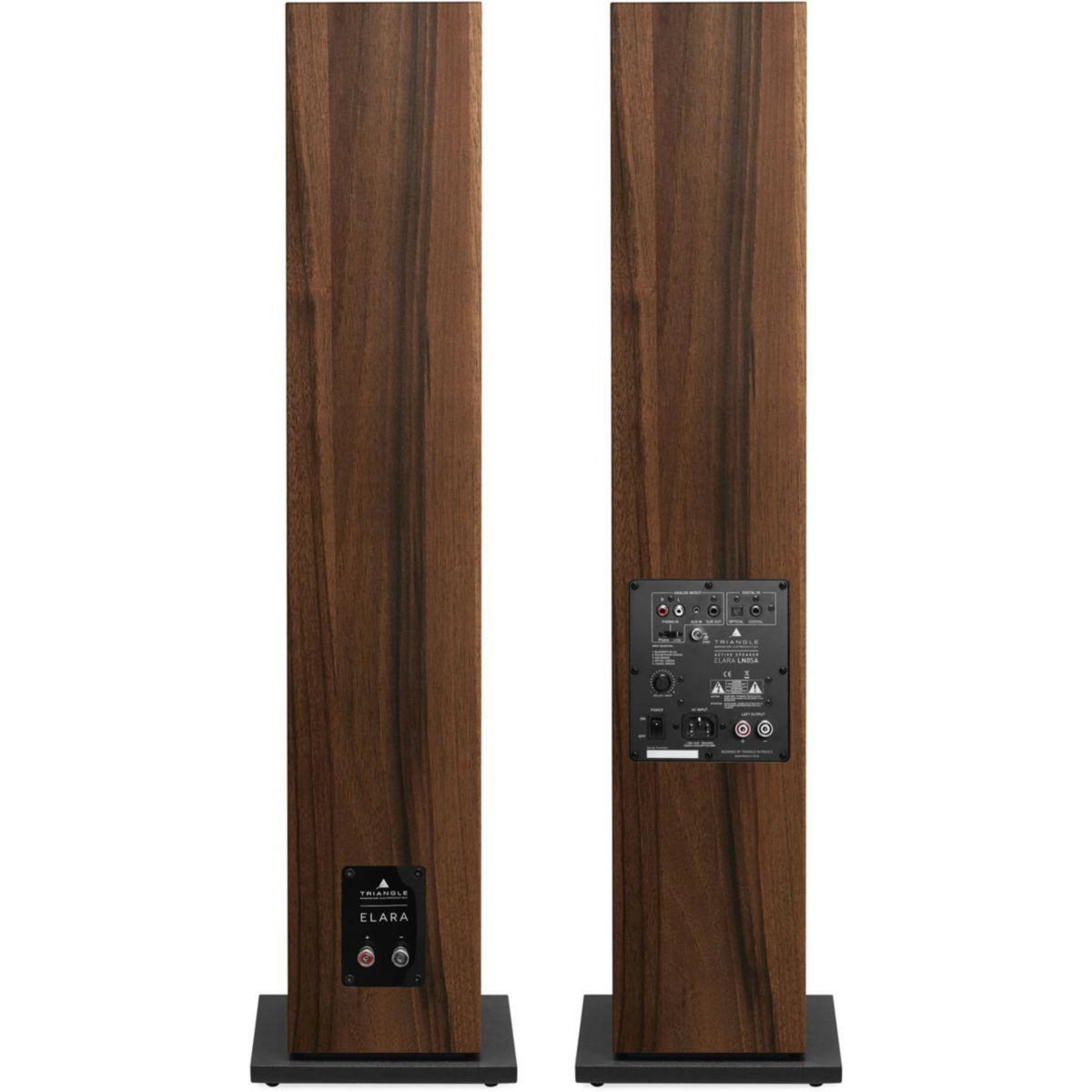 Triangle Enceinte colonne ELARA LN05A Chataignier x2