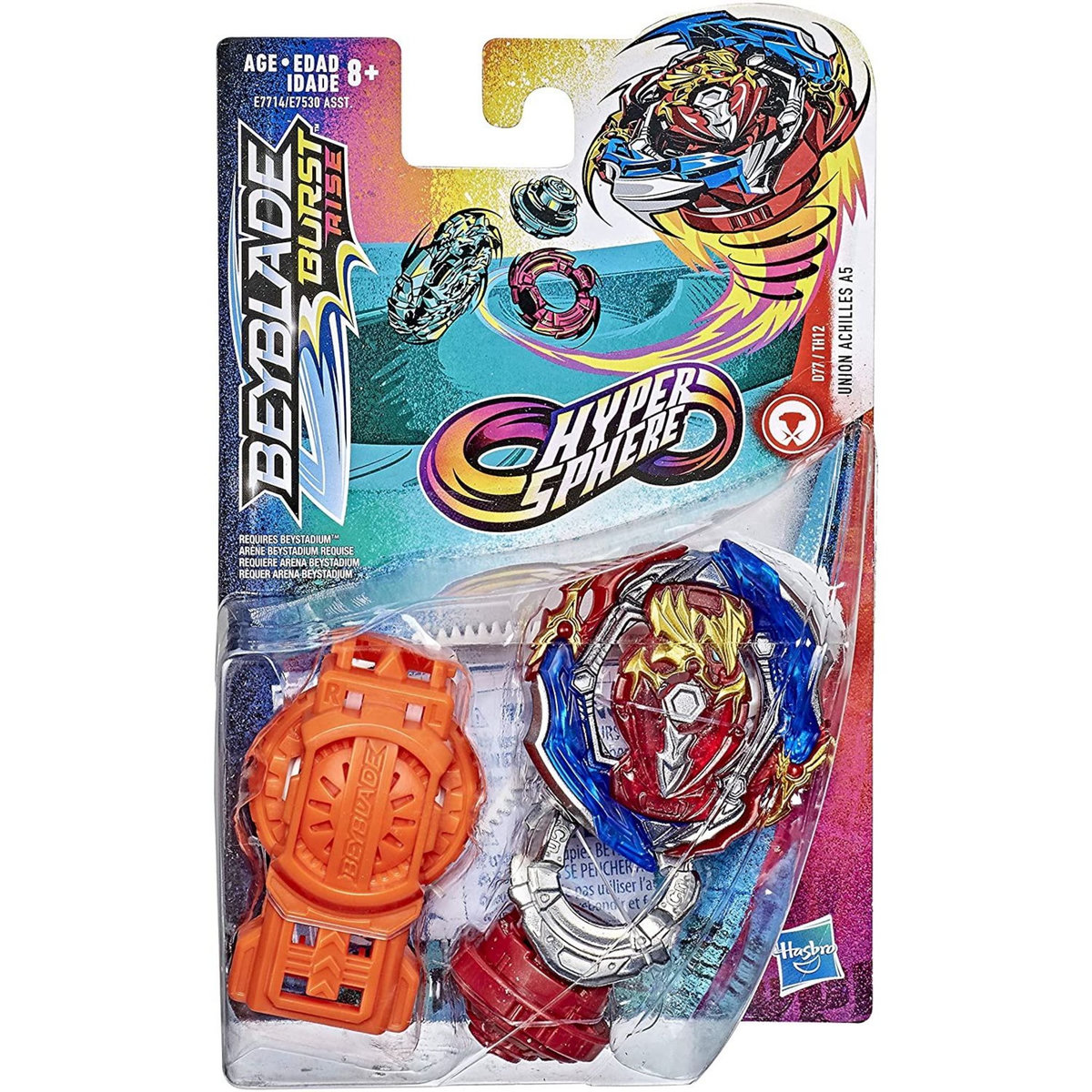 HASBRO Beyblade Burst Rise - Starter Pack Hypersphere Lanceur et Toupie Achilles A5