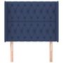 Voir la diapositive 3 : VIDAXL Tete de lit avec oreilles Bleu 103x16x118/128 cm Tissu