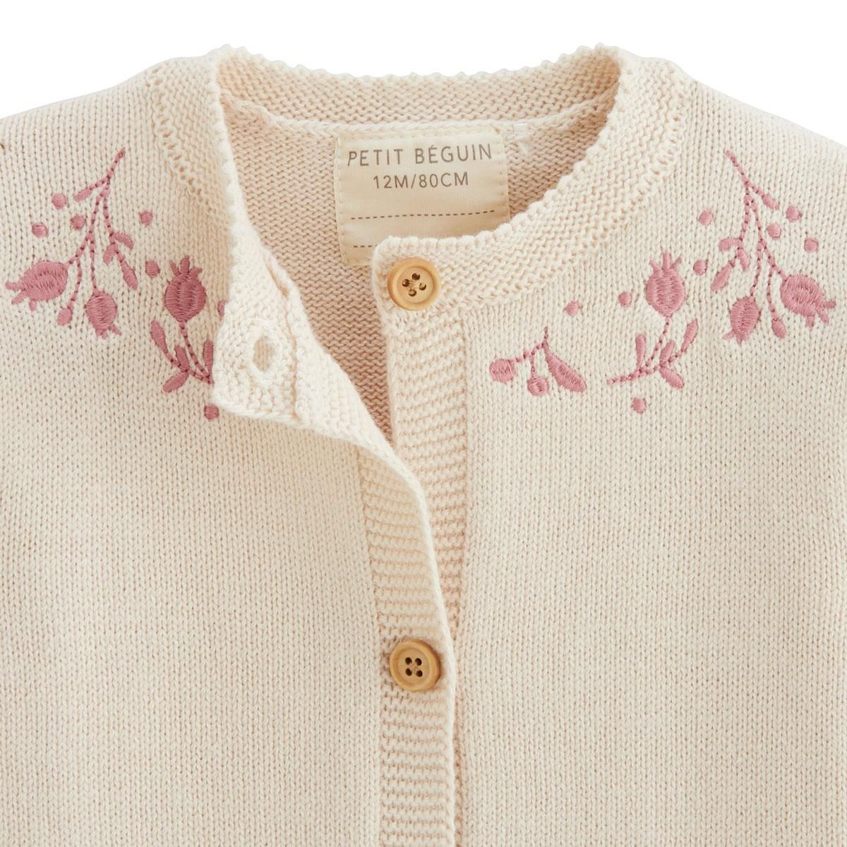 Petit Béguin Gilet enfant en tricot Eva