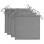 Voir la diapositive 5 : VIDAXL Chaises de jardin lot de 4 et coussins gris Bois de teck solide