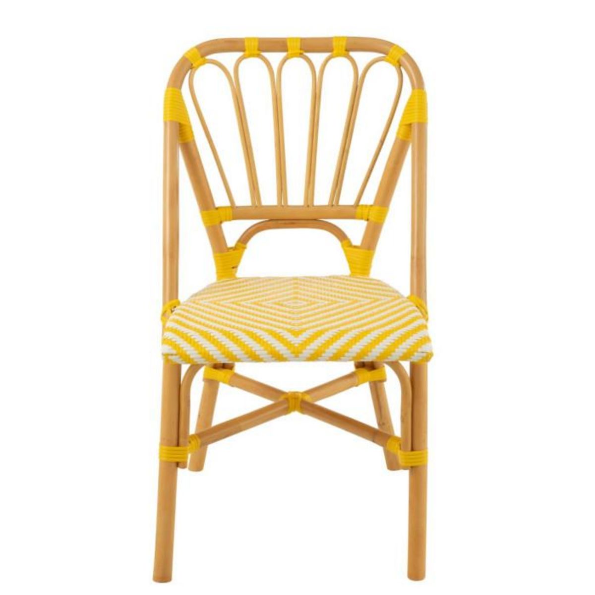 Paris Prix Chaise en Rotin  Danial  85cm Jaune