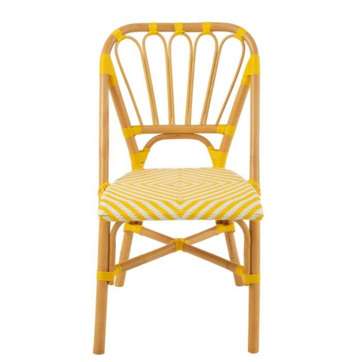 Paris Prix Chaise en Rotin  Danial  85cm Jaune