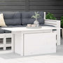Voir la diapositive 1 : VIDAXL Table de jardin blanc 100x50x75 cm bois massif de pin