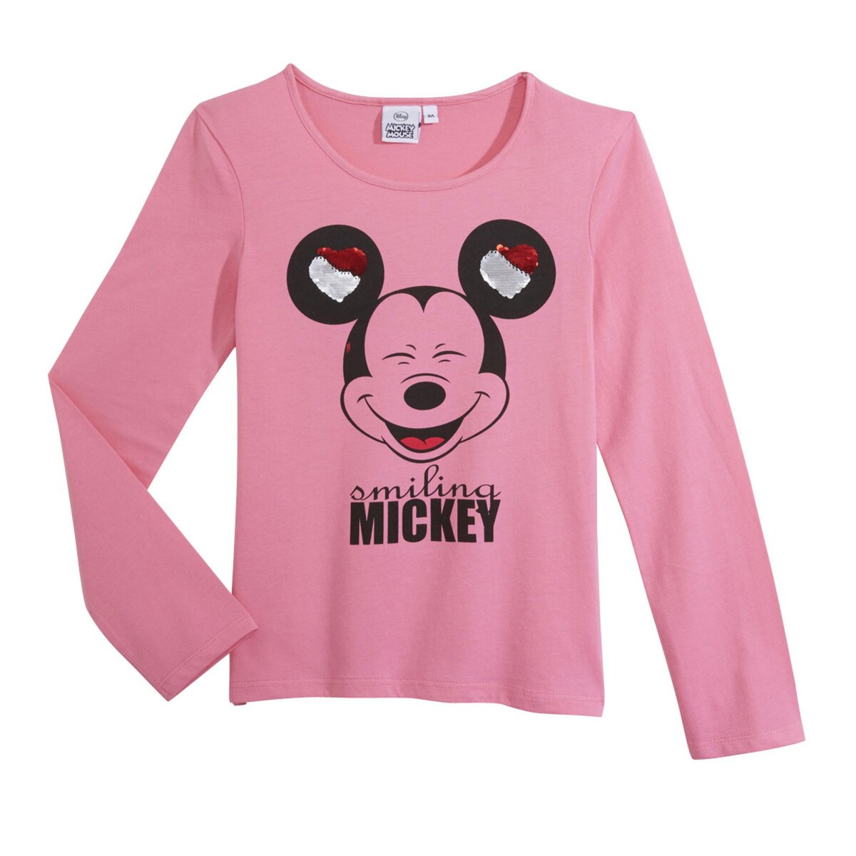 MICKEY T-shirt manches longues reversible fille