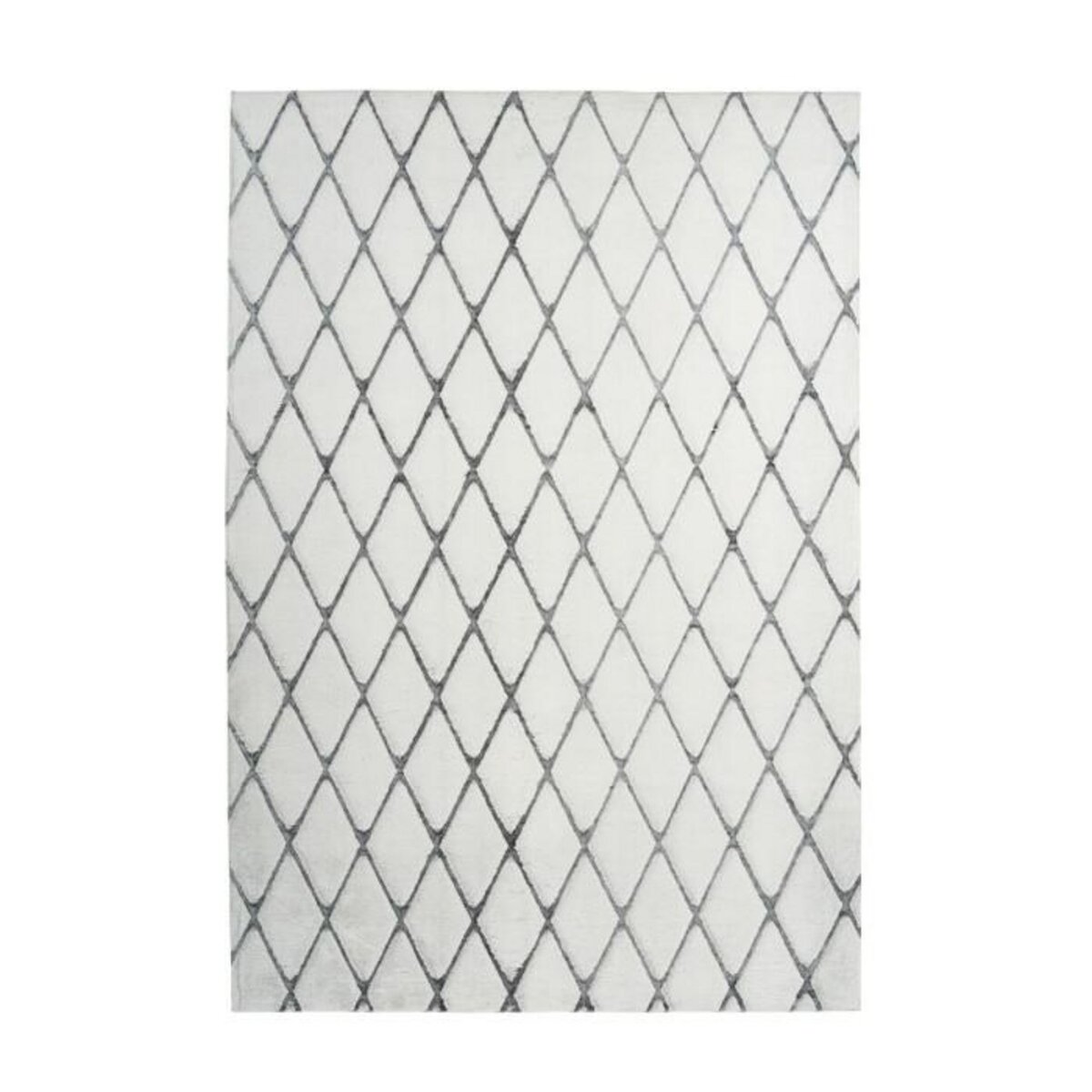 Paris Prix Tapis Shaggy Géométrique  Vivica  Blanc & Anthracite