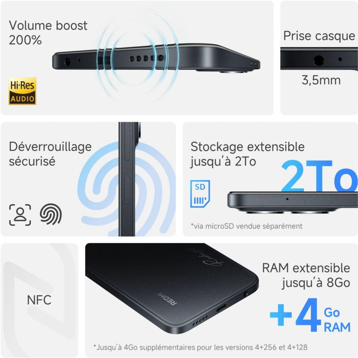 XIAOMI Smartphone Pack Redmi 15C 256Go + enceinte