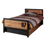 Paris Prix Lit Enfant avec Tiroir  Alex  90x200cm Marron & Noir