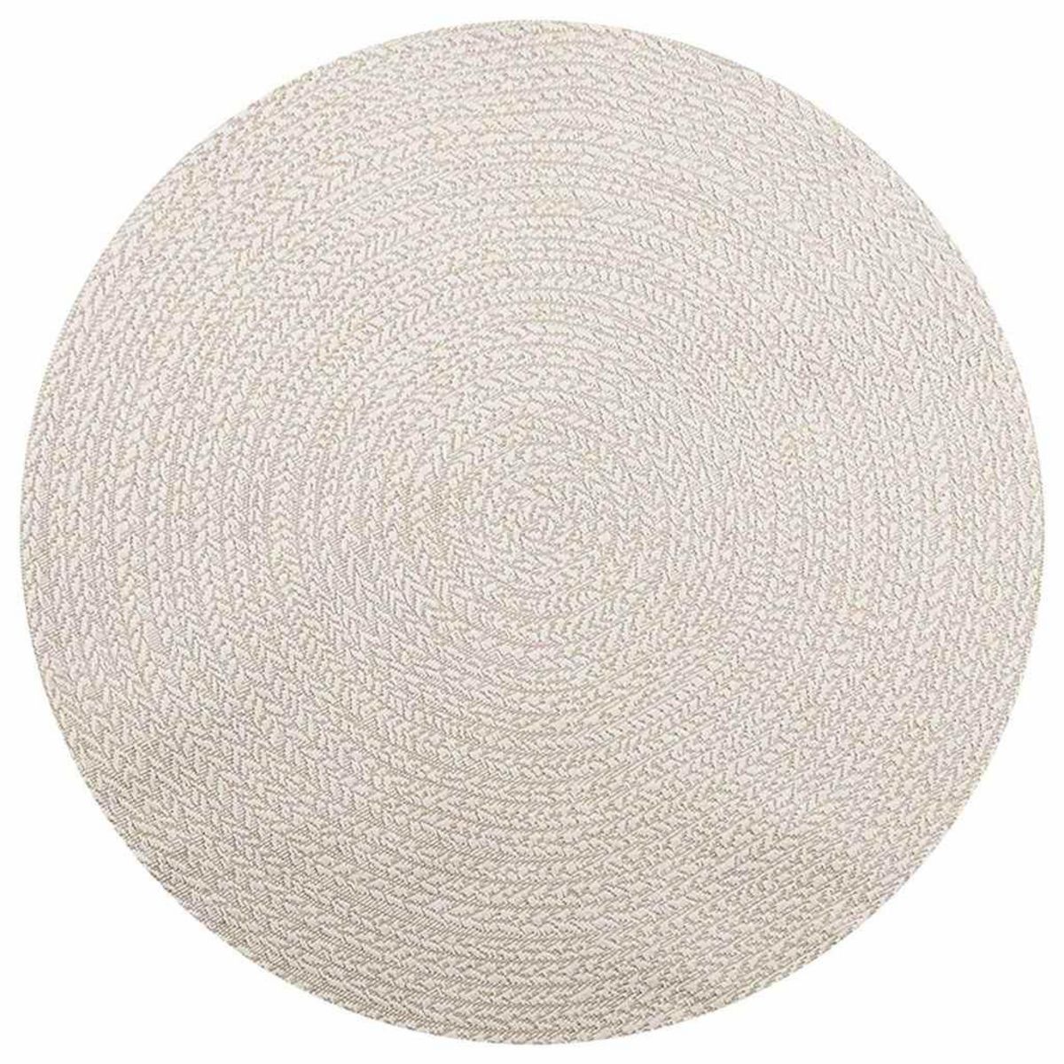 VIDAXL Tapis ZIZUR creme Ø 160cm aspect de jute interieur et exterieur