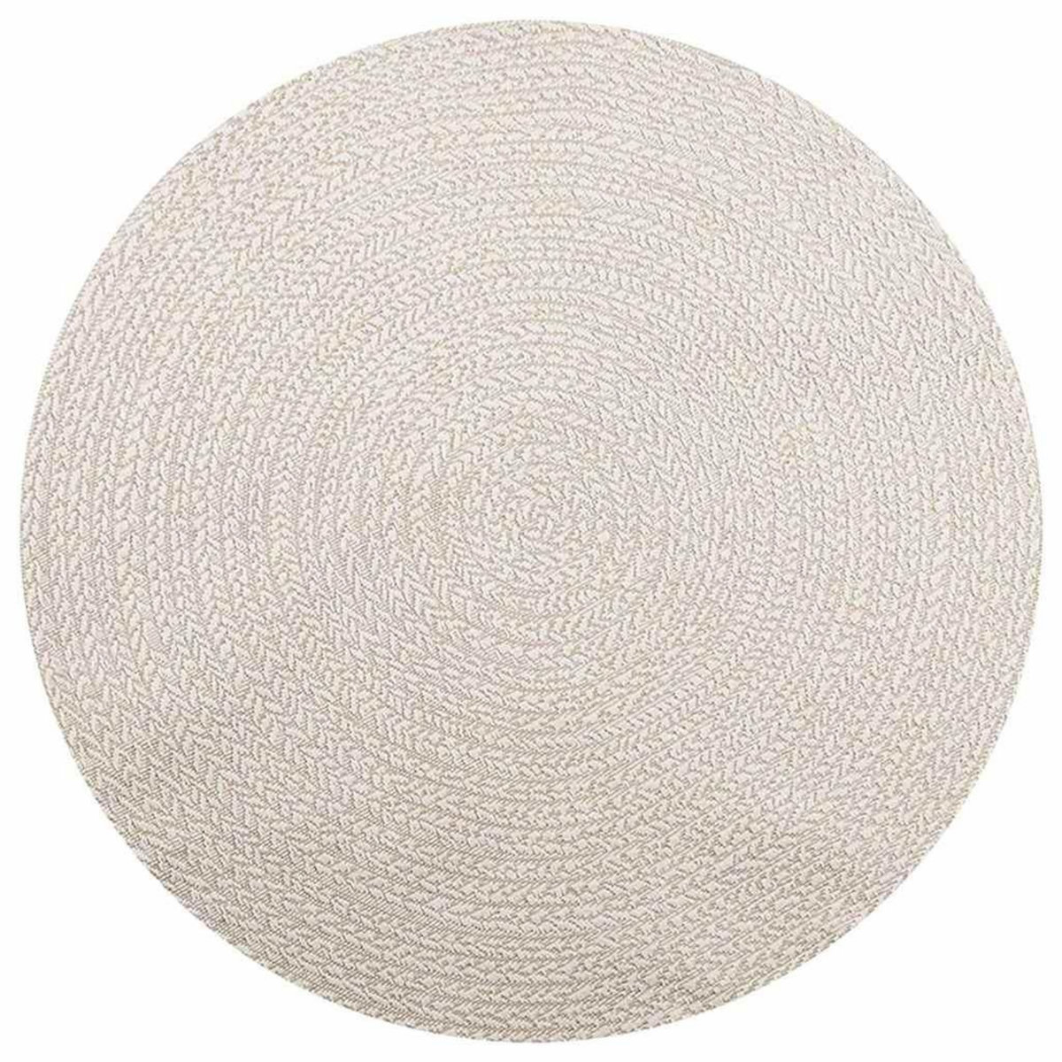 VIDAXL Tapis ZIZUR creme Ø 160cm aspect de jute interieur et exterieur