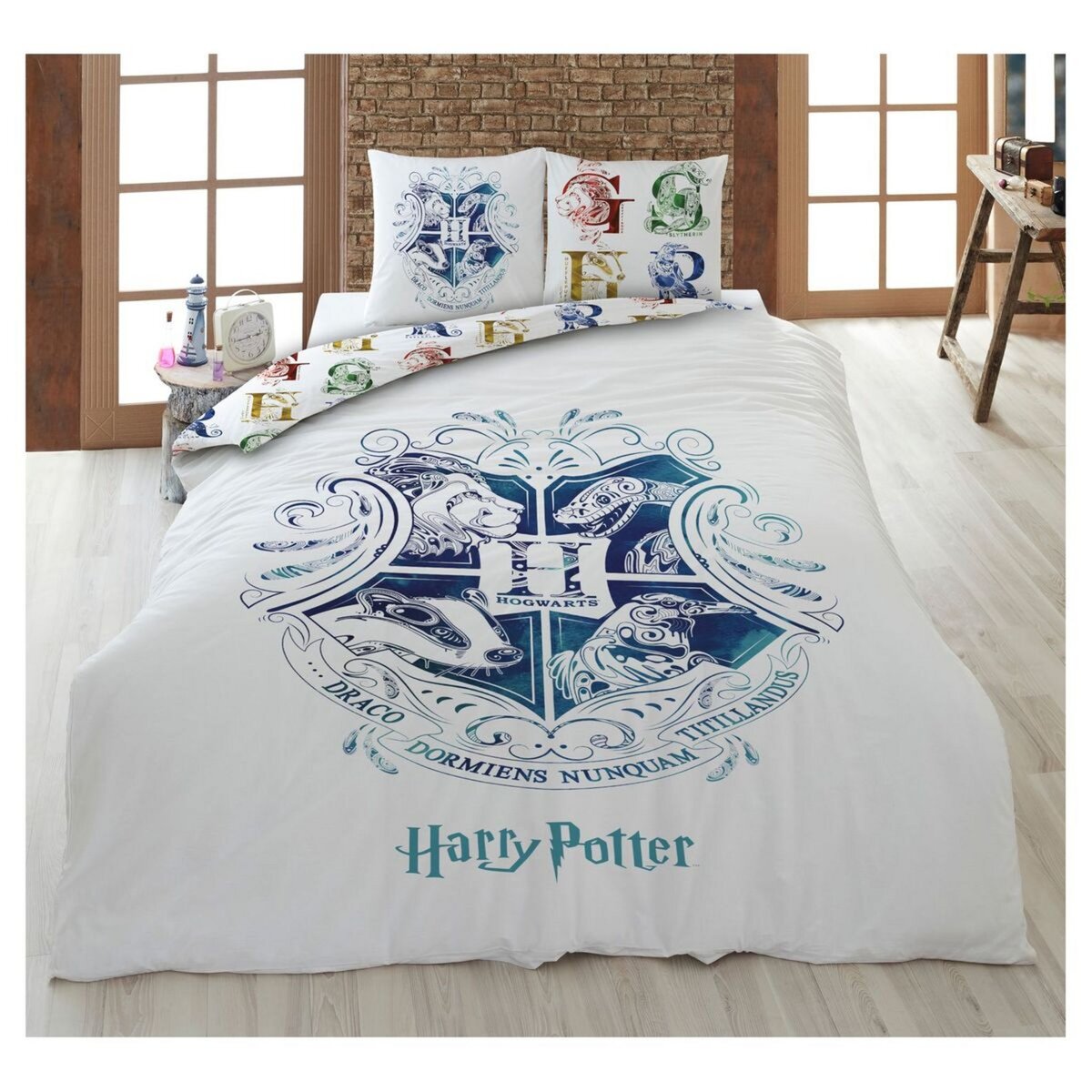 HARRY POTTER Parure housse de couette enfant en microfibre HARRY POTTER