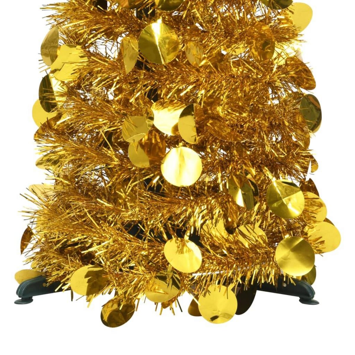 VIDAXL Sapin de Noël artificiel escamotable dore 180 cm PET