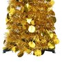 Voir la diapositive 2 : VIDAXL Sapin de Noël artificiel escamotable dore 180 cm PET
