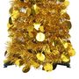 Voir la diapositive 2 : VIDAXL Sapin de Noël artificiel escamotable dore 180 cm PET